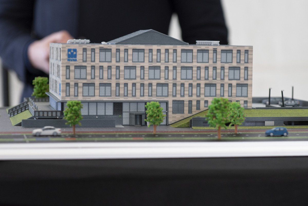 maquette nieuwe hoofdkantoor NVM door Heembouw Architecten