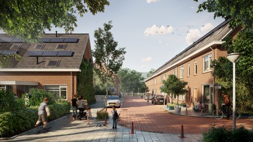 impressie Energetische verbetering van 75 woningen aan de molenstraat e.o. in Leiden