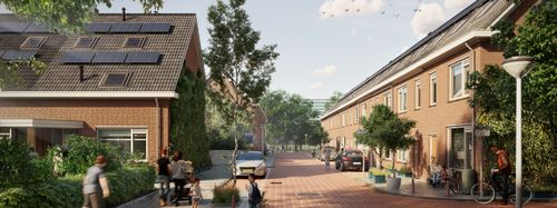impressie Energetische verbetering van 75 woningen aan de molenstraat e.o. in Leiden