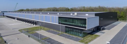 Luchtfoto nieuwbouw distributiecentrum DC Appelweg Moerdijk