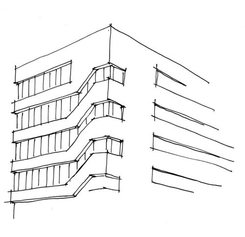 Schets ontwerp verduurzaming en modernisering kantoor Metropolitan Amsterdam