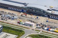 De aanbouw van Fource Logistics vanuit de lucht