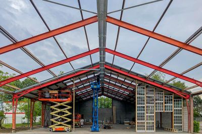 Skellet profielen in circulair paviljoen C Béta Hoofddorp