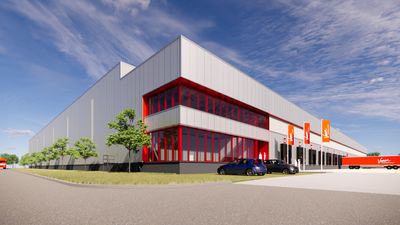 Impressie distributiecentrum Vomar door Heembouw Architecten