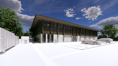 Nieuwbouw De Werfgebouw met kantoorfuncties