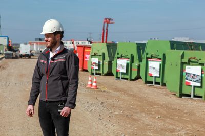 Afvalscheiding op de bouwplaats van Heembouw